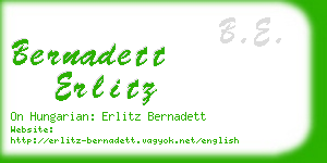 bernadett erlitz business card